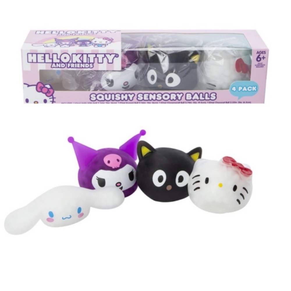 Sanrio Hello Kitty & Friends 4 Piece Sensory Squeeze Ball Set - New in Box
E